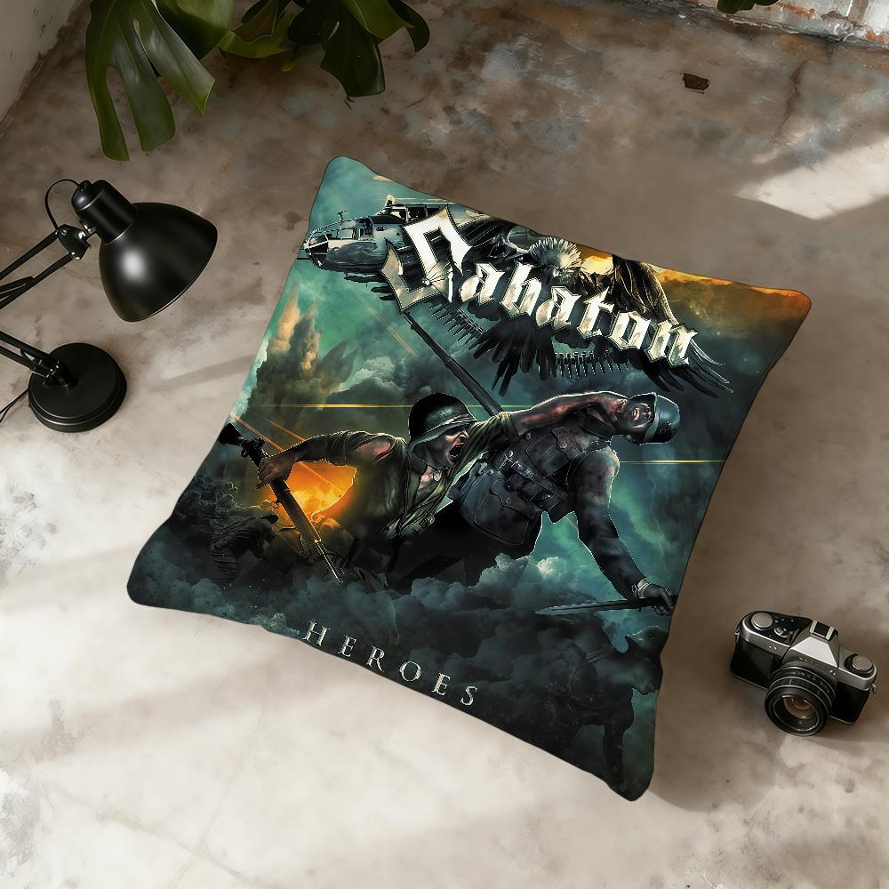 S-Sabaton-ES Band Kissenbezug Home Office Praktisch Nordische Schlichtheit Hit Mit Reißverschluss Kissenbezug