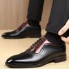 Fashion Men Dress Shoes Fashion Business Casual Leather Shoe Handcrafted Oxford Shoes Luxury Wedding Shoes for Men Lace Up Leather Shoe