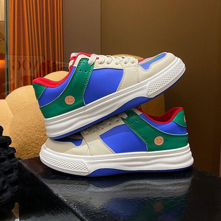 New Women's Shoes White Shoes Breathable Platform Muffin Sneakers Stitching Casual Women's Shoes