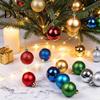 Glossy Matte Glitter Baubles 24 Pcs Small Christmas Ball Ornaments, Mini Shatterproof Plastic Indoor Outdoor Tree Decor Xmas Hanging Decoration