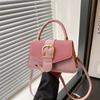 Bag women's new casual aesthetic texture retro fashion portable simple shoulder crossbody small square bag