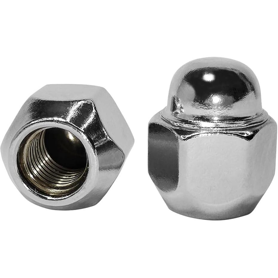 M12X1.5 Chrome Wheel Lug Nut Compatible With Hyundai Sonata Elantra Tucson Genesis Accent Santa Fe Kia Forte Optima Sportage Sorento Rio Rondo
