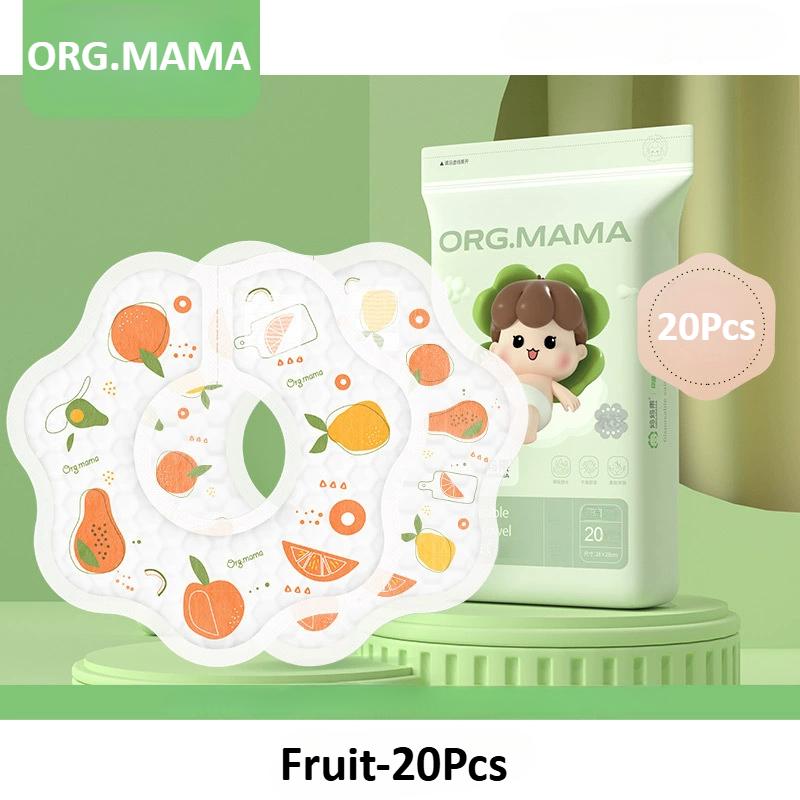 Disposable Bibs for Baby 360° Rotate Soft Baby Saliva Towel Waterproof & Oil-proof Travel Paper Bibs for Infants Boys Girls