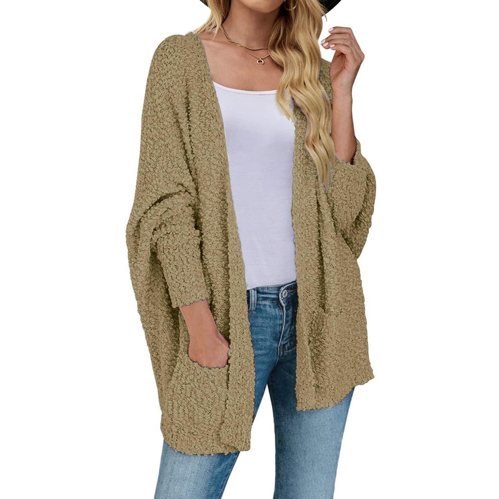 

Women s Cardigan Long Sleeve Open Front Chunky Knit Oversized Cardigan Sweater Coat L верблюд