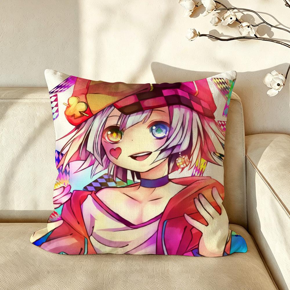 Anime NNo GGame NNo LLife Cushion Cover Pillow Case Antidustmite Pillowcase Silky Short Plush Sofa Cushion Cover Hot