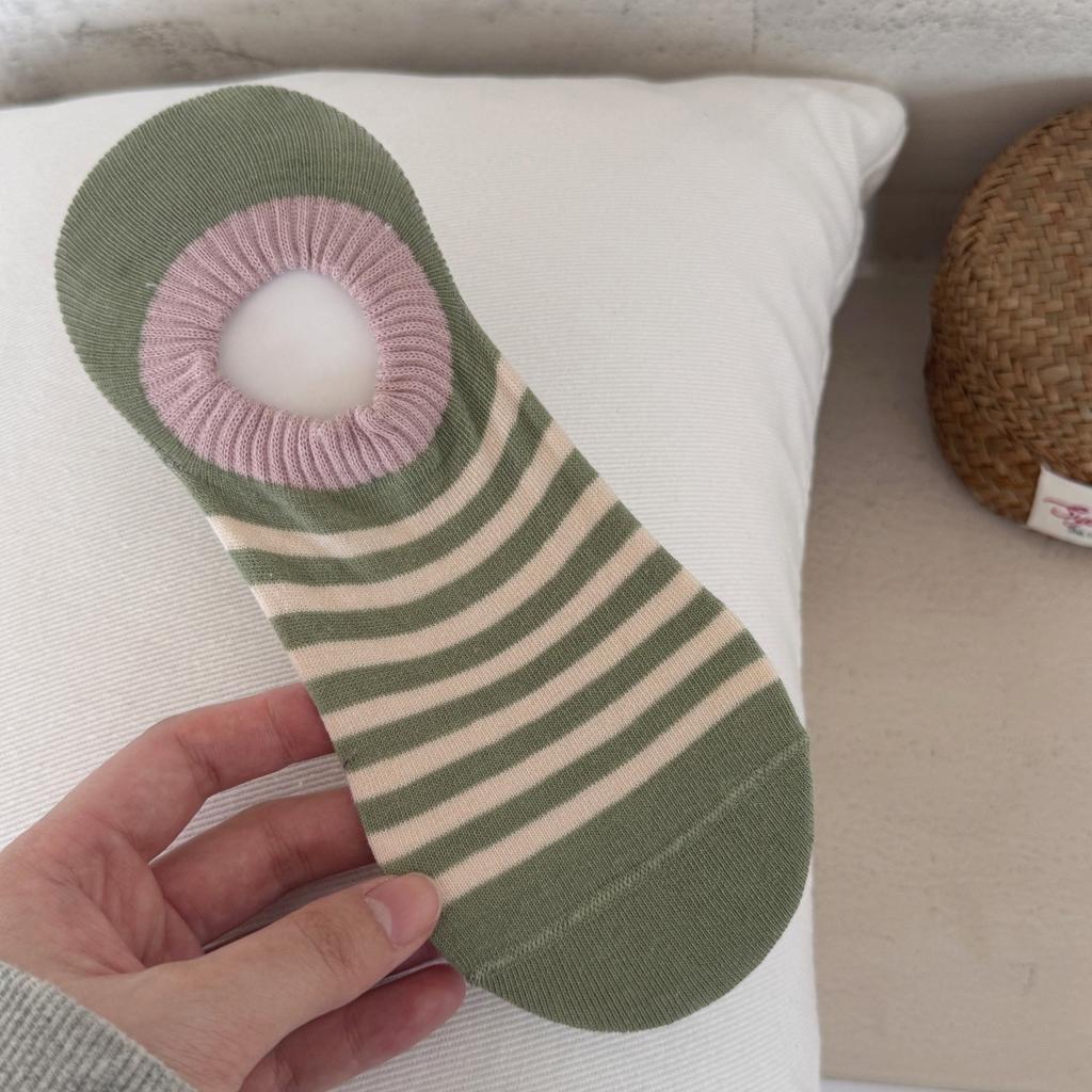 Summer Striped Boat Socks Elastic Luokou Anti-Drop And Dongdaemun Casual Socks