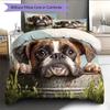 Boxer Pattern Bedding Home Decoration Birthday Gift (1 * Duvet Cover + 2 * Pillowcase, Without Core)