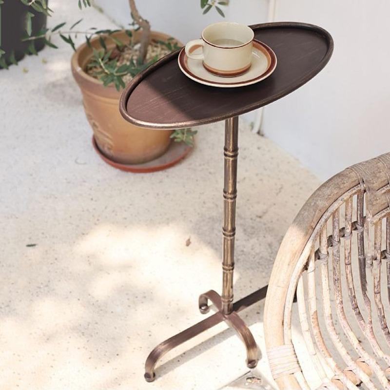 Narrow Space Side Tables Antique Coffee Table Luxury Living Room Corner Tea Tables Minimalist Bedroom Oval Table Home Furniture