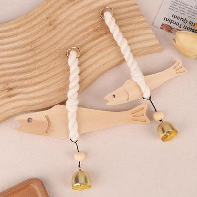1Pcs Fish Car Ornament Wall Art Hangable Wooden Door Pendant Accessories For Home Decoration