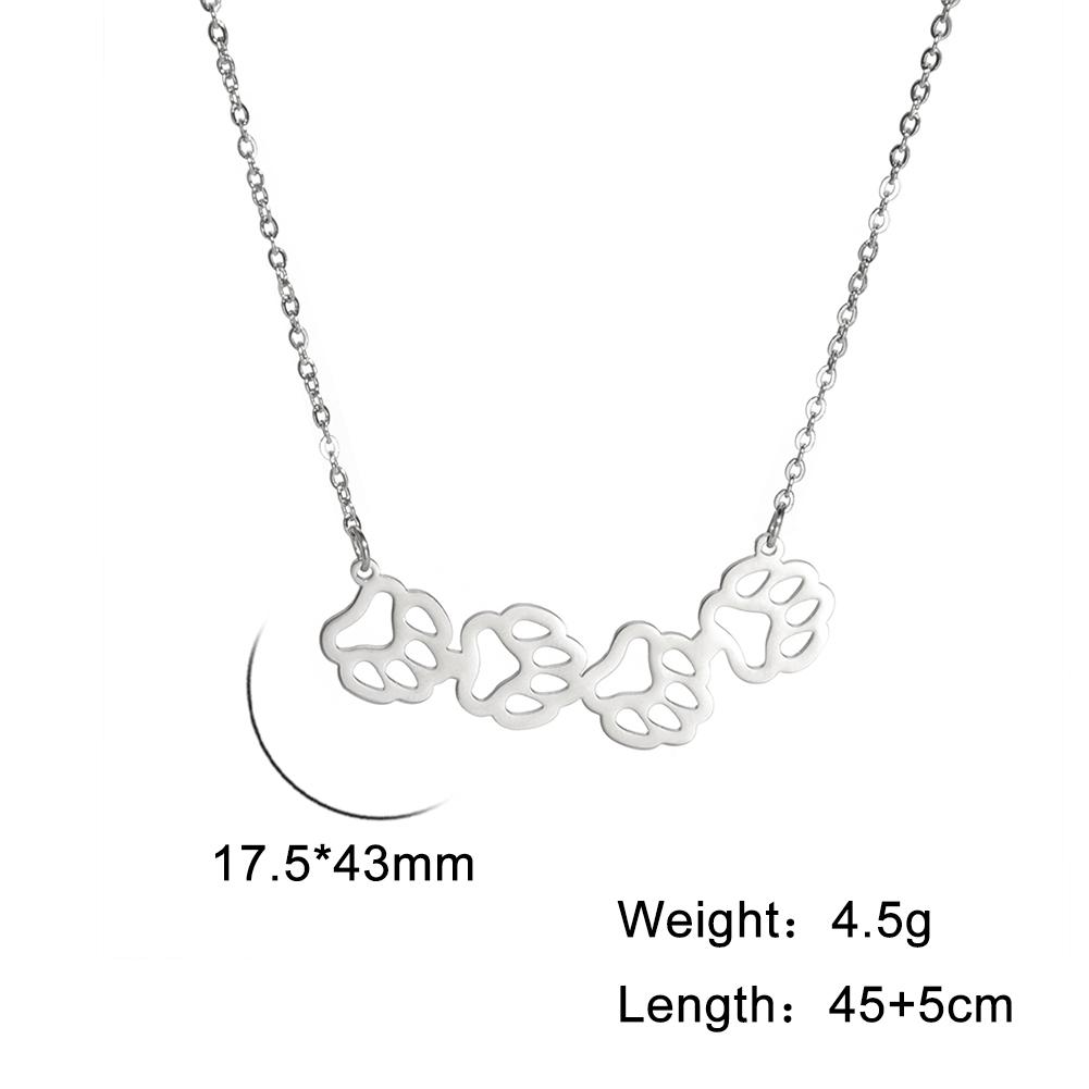 Cazador Cute Animal Cat Pendant Necklace for Women Lovely Paw Choker Neck Chain Stainless Steel Jewelry Birthday Gift 2026