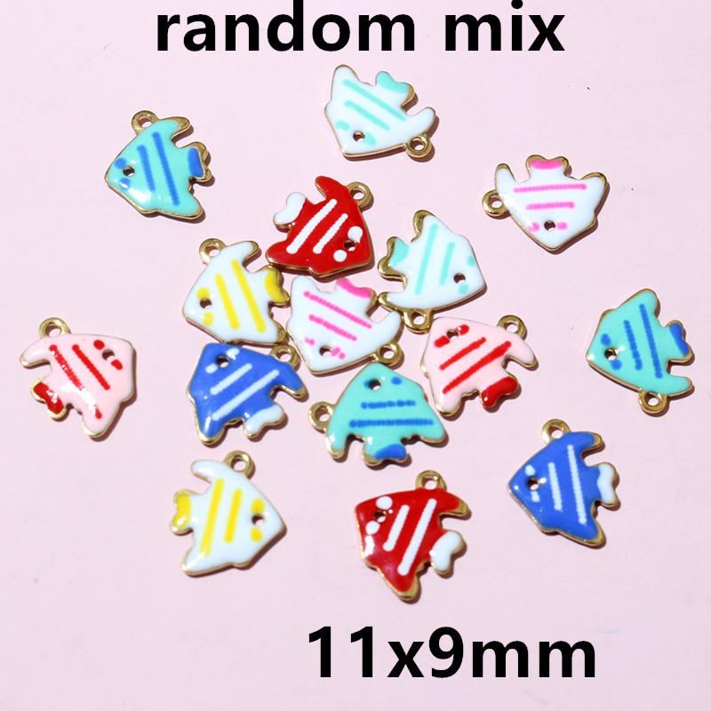 20 Stück 18x5mm Emaille Gestreifte Fisch Anhänger Edelstahl DIY Schmuckherstellung Zubehör für Ohrringe Halsketten Schlüsselanhänger