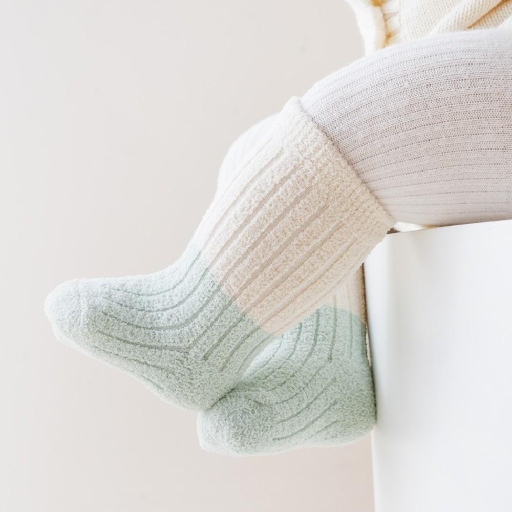 3Pairs Thermal Footwear Mid Tube Sock Loose Mouth Warm Baby Socks Soft Coral Velvet Socks Children
