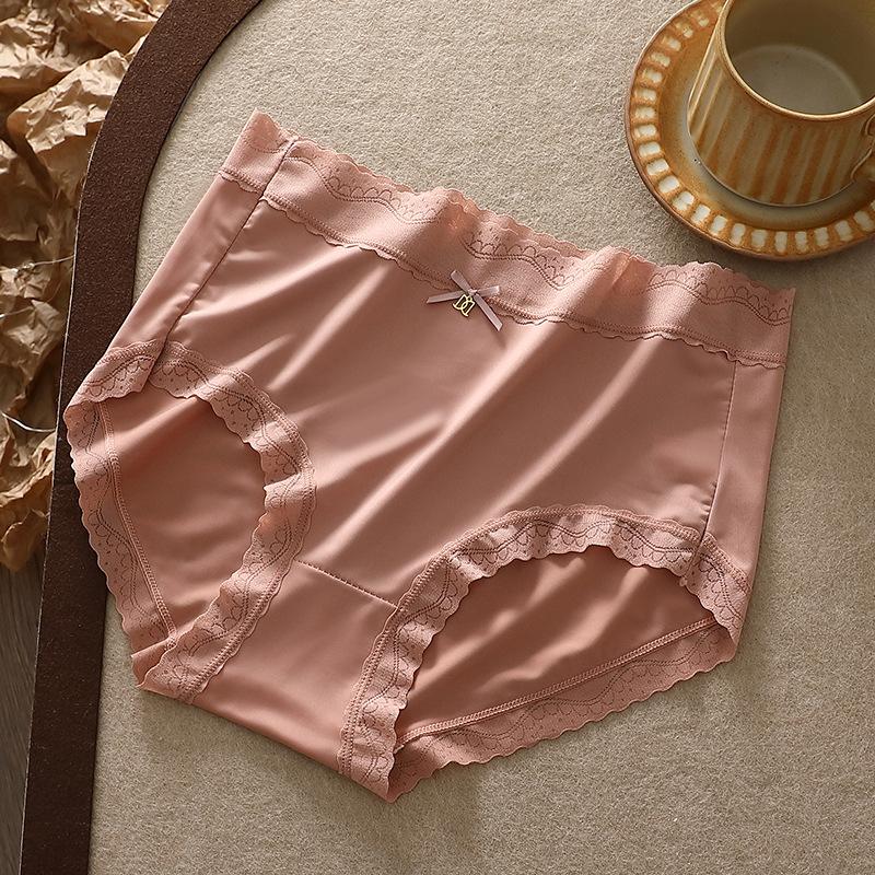 

Сексуальное кружевное нижнее белье для женщин, бесшовные трусики из замороженного шелка с шелковистым тактильным прикосновением, невидимое атласное кружевное женское нижнее белье, трусики, трусы XL/2XL