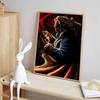 Disney 5D DIY Diamond Painting Belle and the Beast Embracing Romance Full Round Diamond Mosaic Cartoon Embroidery Art Painting for Home Decoration