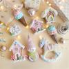 Christmas Tree Hanging Pendant Ice Cream/Cottage/Snowman/Horse Ornament for Holidays Home Decoration Party Supplies