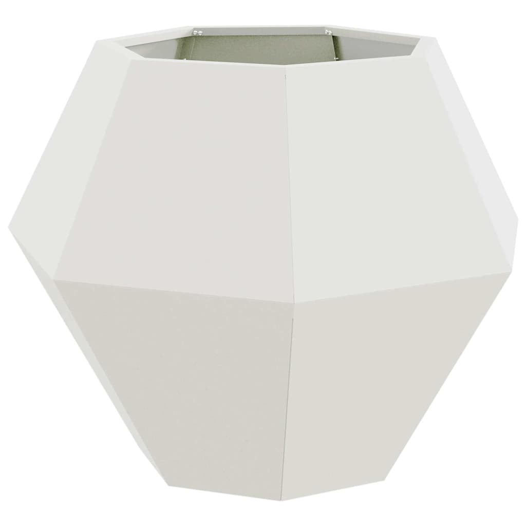 Planter White 75 X 75 X 60 Cm Steel