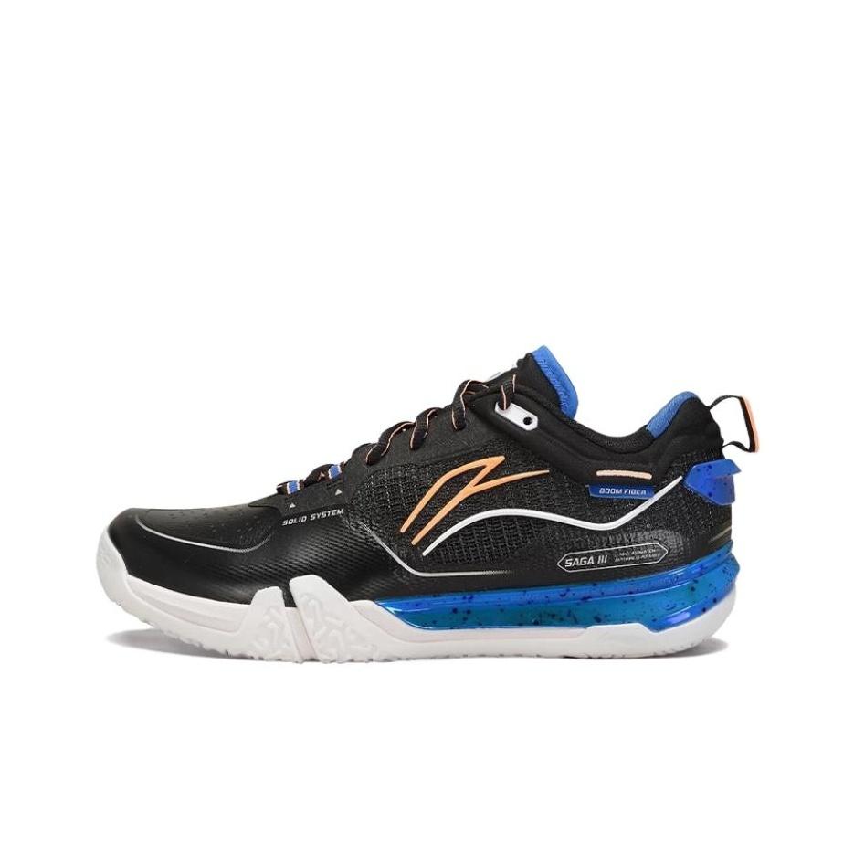 Li Ning Ground Flying 3 Pro Sports Versatile Shock Absorption Non-Slip Wear-Resistant Low-Top Badminton Shoes Night Elf Unisex Sneaker AYAV001-3