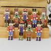 9 pezzi figurine di soldati schiaccianoci in legno ornamenti per l'albero di natale burattini figure bambole giocattolo decorazioni natalizie
