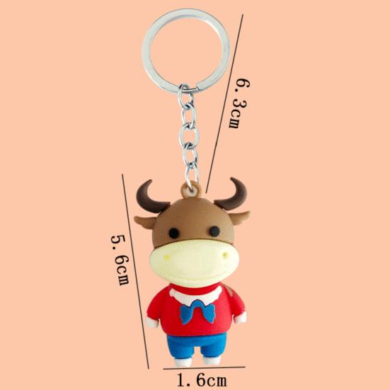 Корова кукла автомобиль брелок для ключей сумка для хранения орнамент небольшой кулон — фото 8