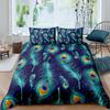 Peacock Vintage Flowers Duvet Cover Peacock Luxurious Feather Bedding Chinese Style Bedroom Decorations 3Pcs For Women Gifts