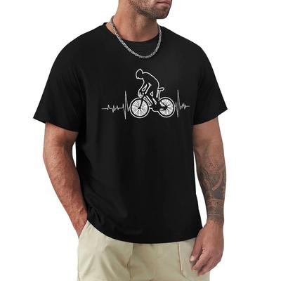 REM Mountain Biking MTB T Shirt Brand Clothes Bicycles Logo Shirt Mountain Bike Heartbeat Funny Bicycle Cycling Gift T-Shirt