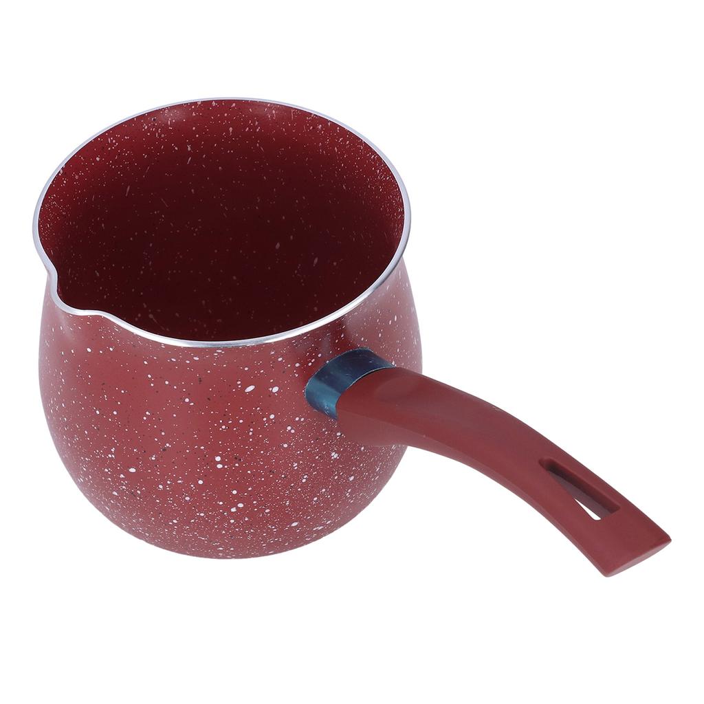 Hliníková slitina Nepřilnavý hrnec na mléko Mini kávovar Kastrol Lehký kuchyňský hrnec na vaření Červený