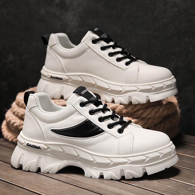 Nové Pánské Klasické Módní Nízké Tenisky na Skateboarding s Tlustou Podrážkou Pohodlné Měkké Podrážky Basketbalové Tenisky