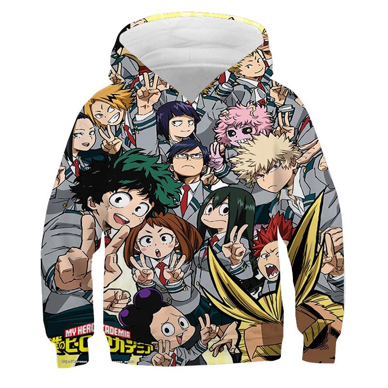 My Hero Academia Hoodies Mode Jungen Mädchen Anime Pullover Manga Bakugou Katsuki Langarm Sweatshirt Kinder Freizeit Trainingsanzug