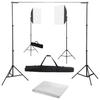 Photo Studio Set with Softboxes and Background System