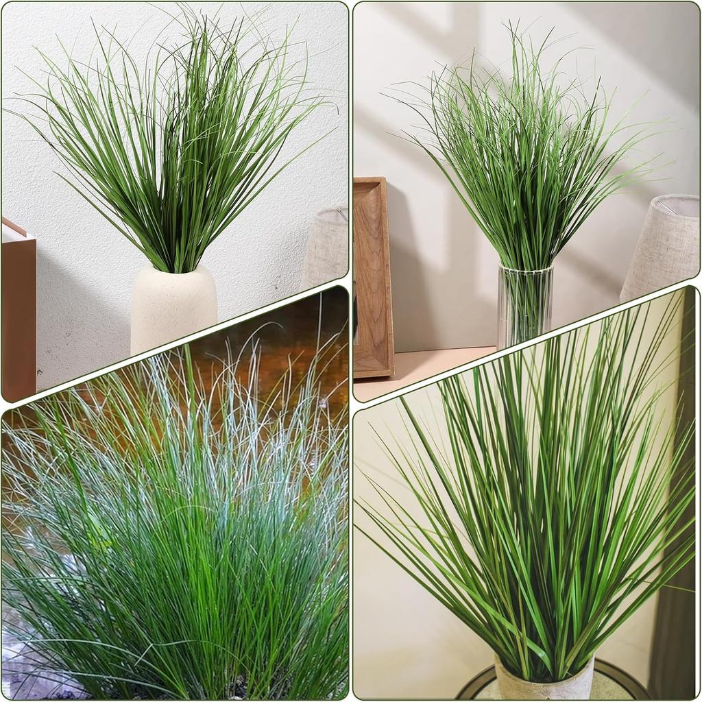 10 PCS Artificial Plants Onion Grass, Faux Shrubs Wheat Grass Greenery Stems Onion Grass-Greenery Faux Greenery Stems for Home Decor, Fake Tall
