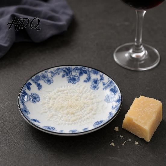 Piatto da portata per salsa all'aglio Piatto grattugia Zenzero ceramiche Tritatutto Tutto in uno Macinazione Mescolatura Salsa e Strumento per Curcuma Formaggio Pomodoro Erba