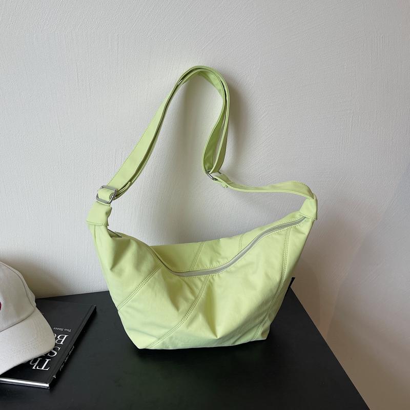 Women's Large Capacity Shoulder Crossbody Bag Solid Color Hobo Bag