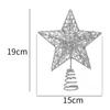 Five Pointed Star Iron Decoration, Tree Top Star Glitter, Vertical Five Pointed Star, Christmas Decoration Supplies