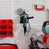 Heavy-Duty Wall-Mounted Grinder Bracket with Rope Hook for Space-Saving Garage Storage