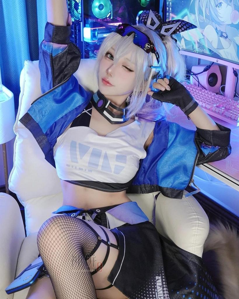 Silver Wolf Cosplay Star Core Star Rail Cosplay Costume for School and Stage Performances Wolf Wig Size [Excellent Product] Wig, Hunter Collapse