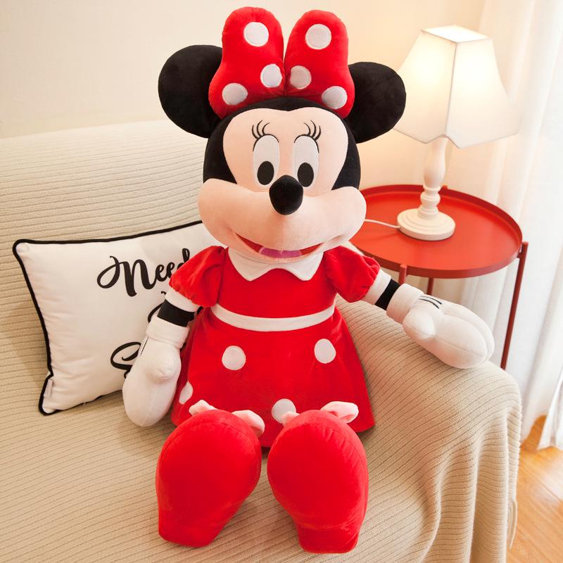 Mickey & Minnie Plush Toy Figure - Mickey Mouse Cartoon Doll Birthday Gift