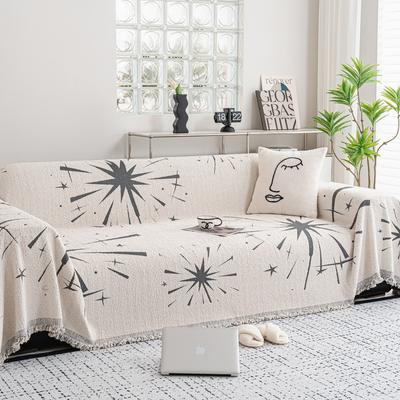 Jacquardowe Pokrowce na Sofę z Wzorem Fajerwerków Pluszowy Koc Antypoślizgowy Ręcznik Trójwymiarowy Dywan Jednokolorowy Pogrubiony Nowoczesny Jesień Zima