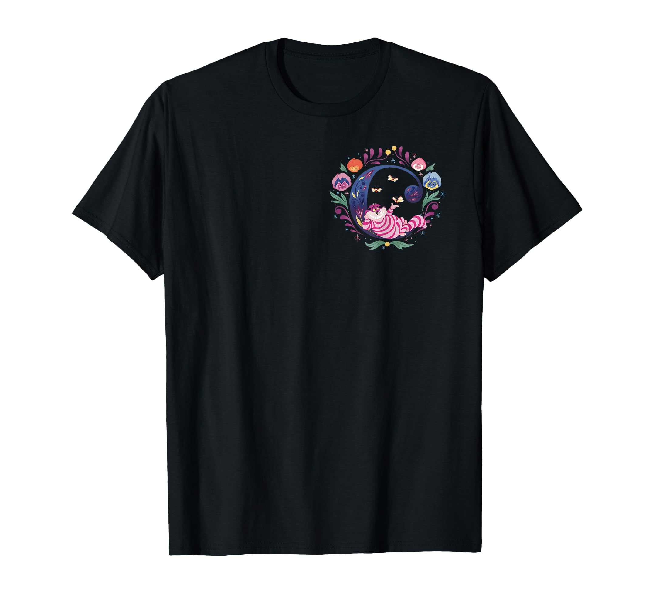 Disney Alphabet Monogram Cheshire Cat C T-Shirt