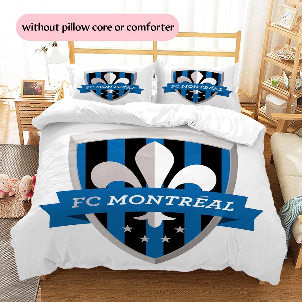 CF Montreal Pattern Bedding Home Decoration Birthday Gift (1 * Duvet Cover + 2 * Pillowcase, Without Core)