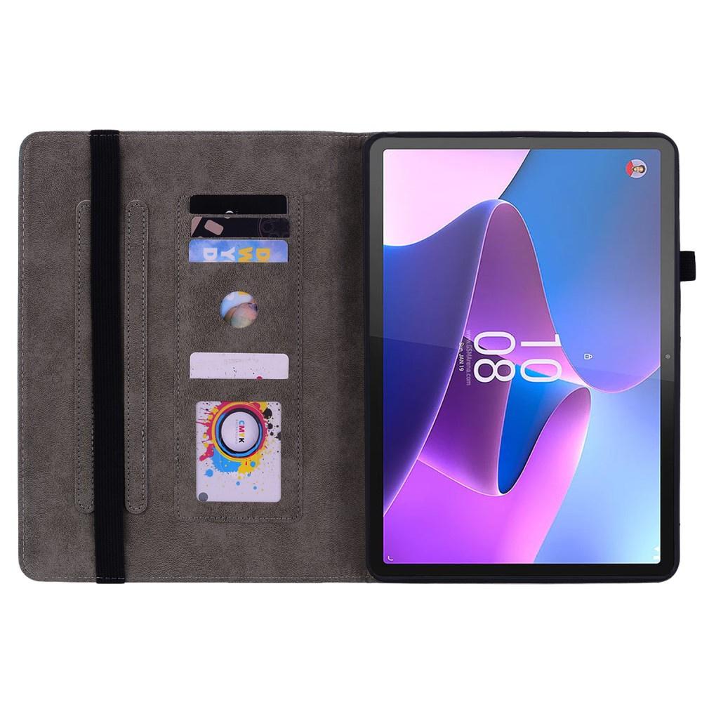 Lenovo Tab P12 Case, Rose and Butterflies, Purple