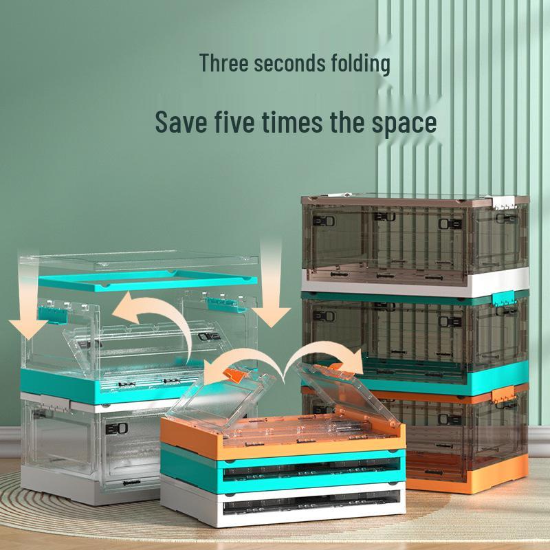 Large Foldable Three-door Student Book & Clothing Organizer Box