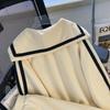 Women Suits Sets Cotton Large Size Pants Thickened Sweaters Coat Top Longs Pants Two-piece Oversize 2PC Suit