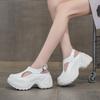 2529 thick-soled one-pedal lazy shoes for women's summer new hollowed-out small people with inner height increase and outer sandals
