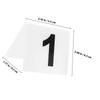 20Pcs Double Sided Acrylic Number Markers V Shaped Table Signs for Restaurant Cafe Office Reusable Table Number Markers Set