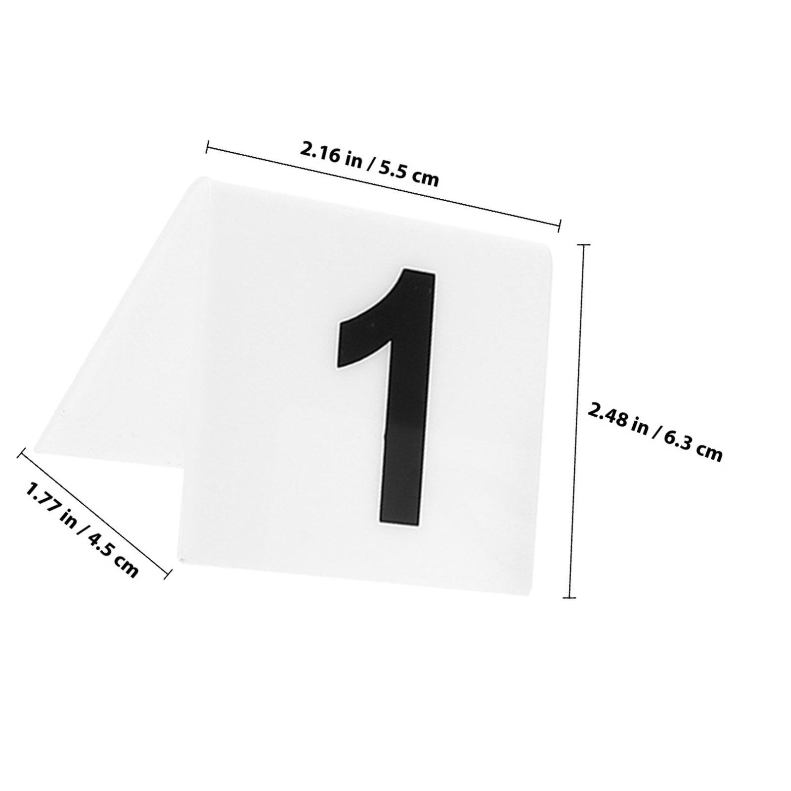 20Pcs Acrylic Table Numbers Markers V Shape Double Sided Reusable Minimalist Design Restaurant Table Sign Party Number Marker other белый