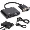Adapter vga na hdmi + vga splitter multiport przejściówka hub d-sub + jack