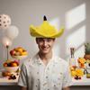 Soft Fabric Funny Fruit Headgear Quirky Cosplay Cap  Halloween Carnival Celebration