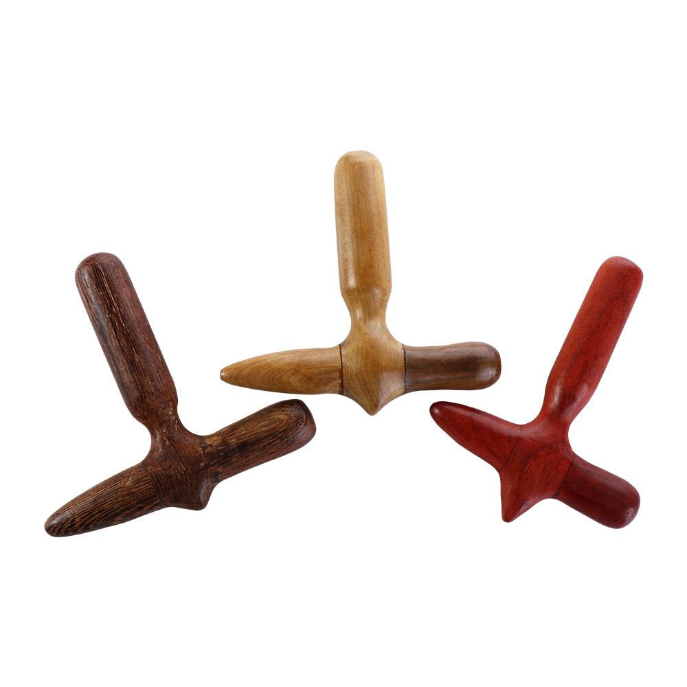 Soreness Relief Cross Hammer Sandalwood Body Massage Stick Portable Gua Sha  Thin Face Chin