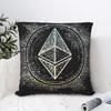 Ethereum ETH Crypto Trader Pillowcase Printed Polyester Cushion Cover Decor Bitcoin Pillow Case Cover Home Zippered