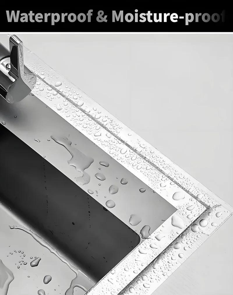 Aluminiumfolie Hochtemperatur-Klebeband Selbstklebend Wasserdicht Fettabweisend Feuchtigkeitsbeständig Aufkleber Klebebänder für Arbeitsplatten Küche